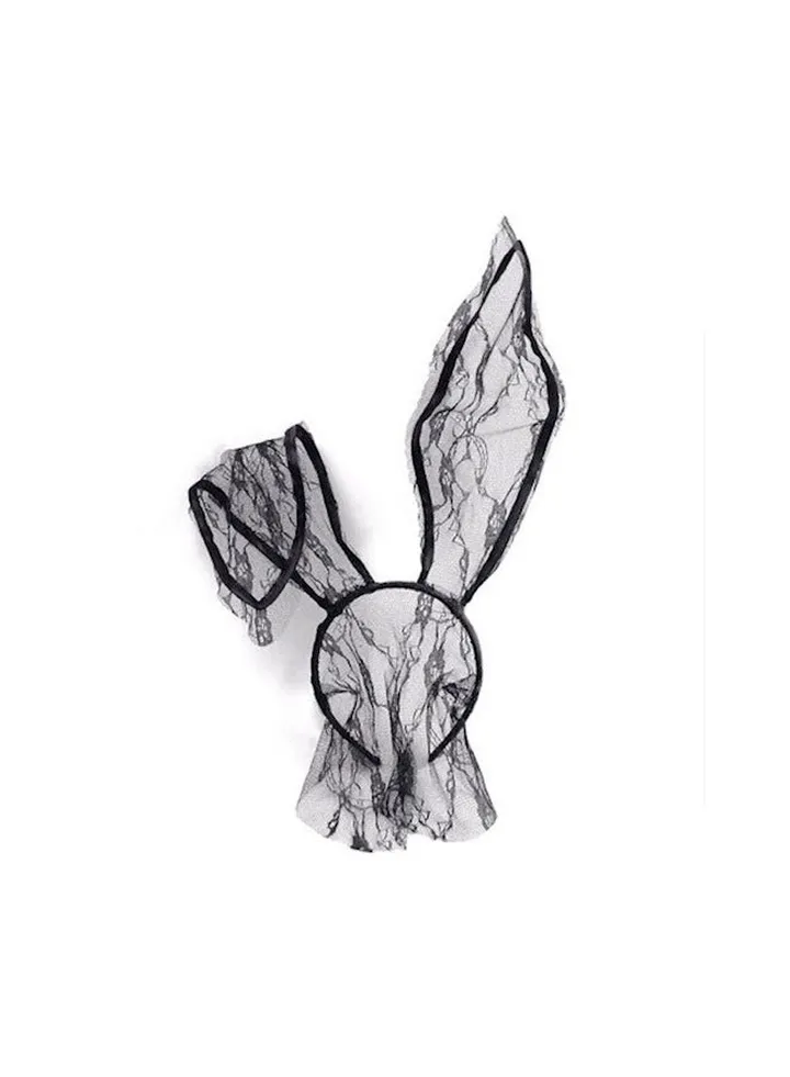 Rabbit Ears Mask Veil Headband