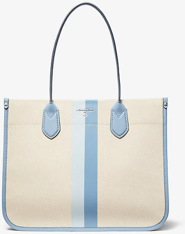 Heidi Large Stripe Canvas Tote Bag