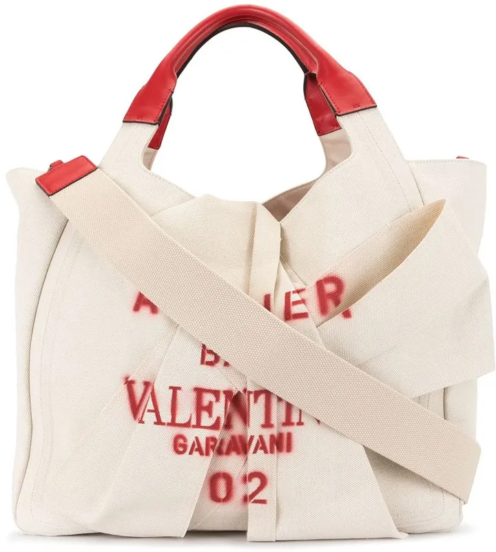 Graffiti Print Logo Tote Bag