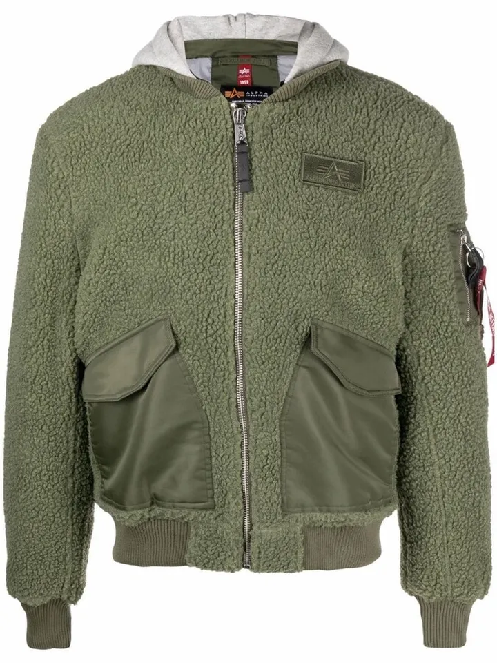 CWP fleece bomber jacket