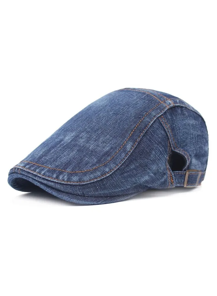 Denim Beret Dark Blue