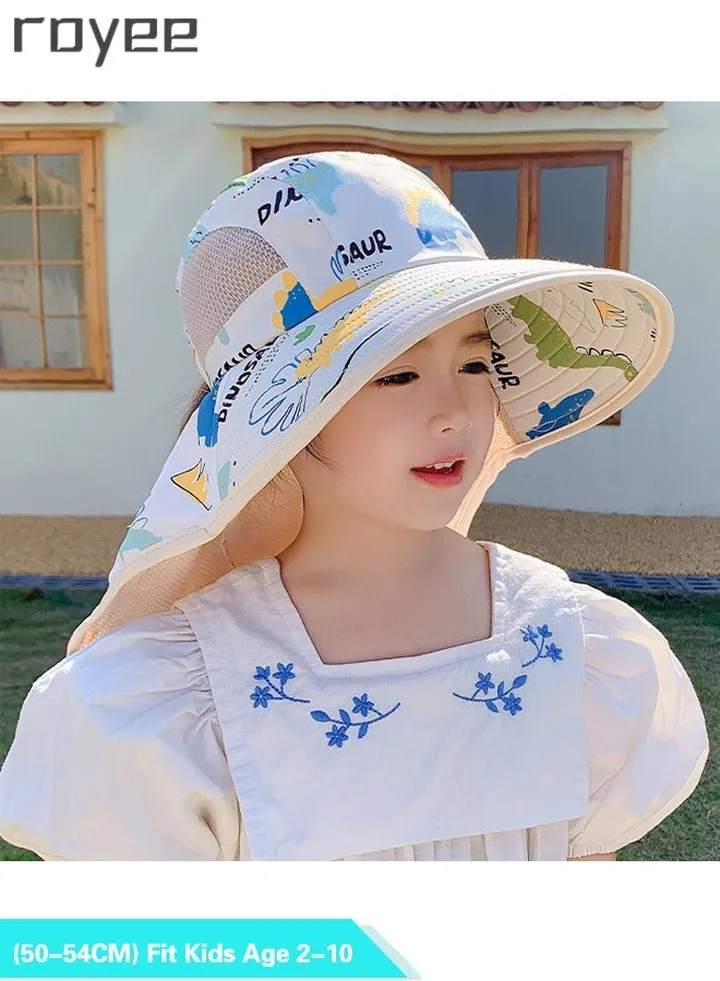 Baby Sun Hat UPF 50+ Sun Hat Toddler Bucket Hat Summer Kids Beach Hats UV Protection for Boys Girls - White
