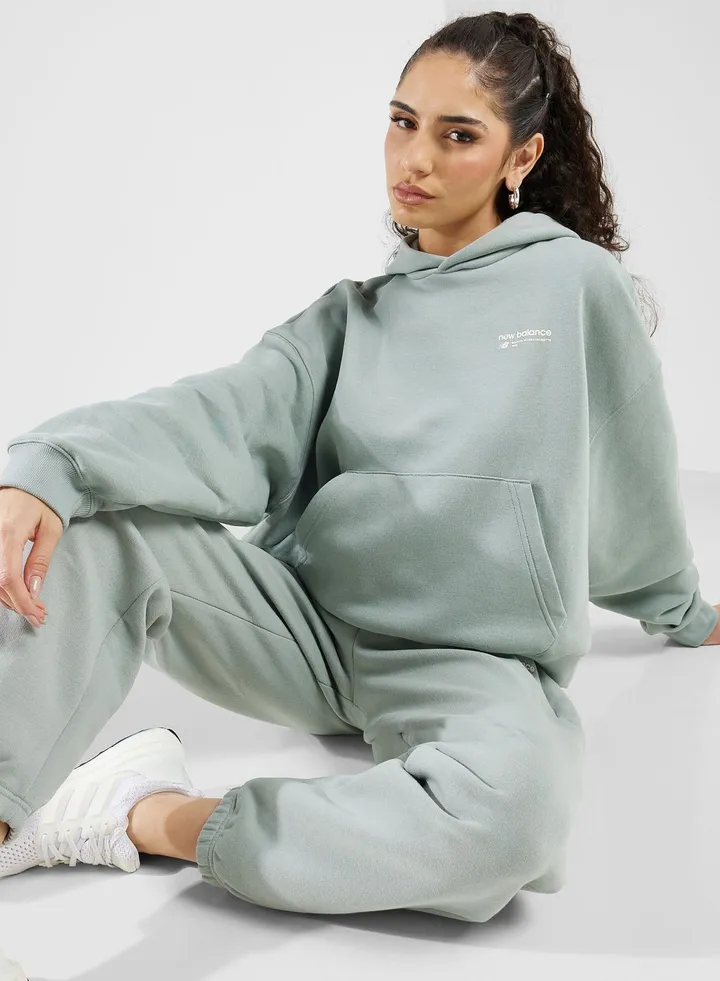 Linear Heritage Brushed Back Fleece Hoodie