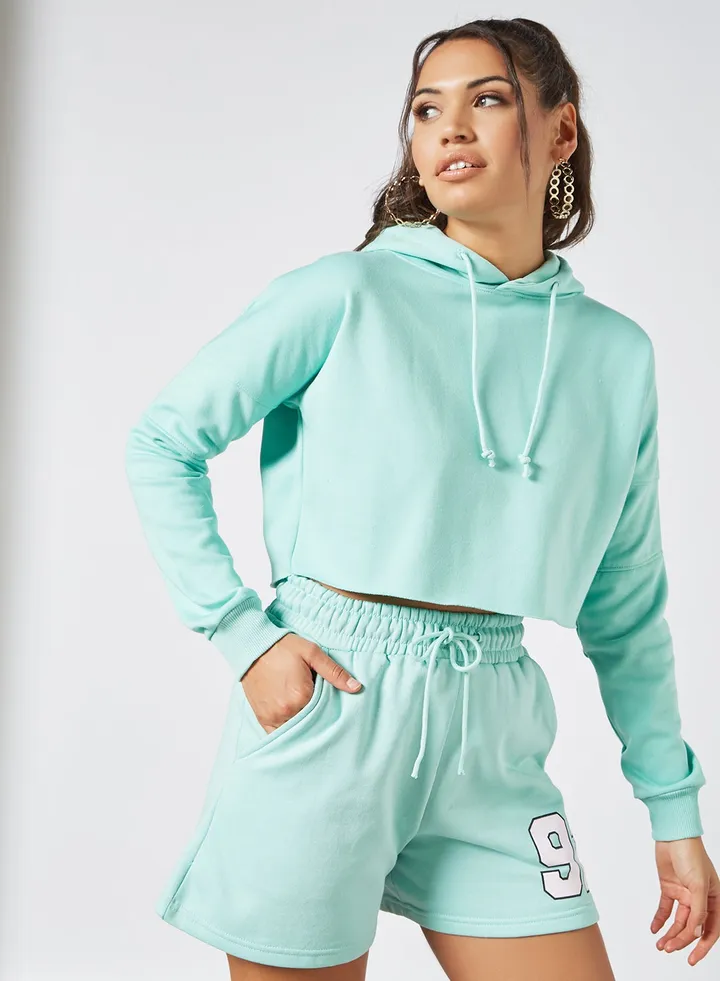 Cropped Hoodie Green