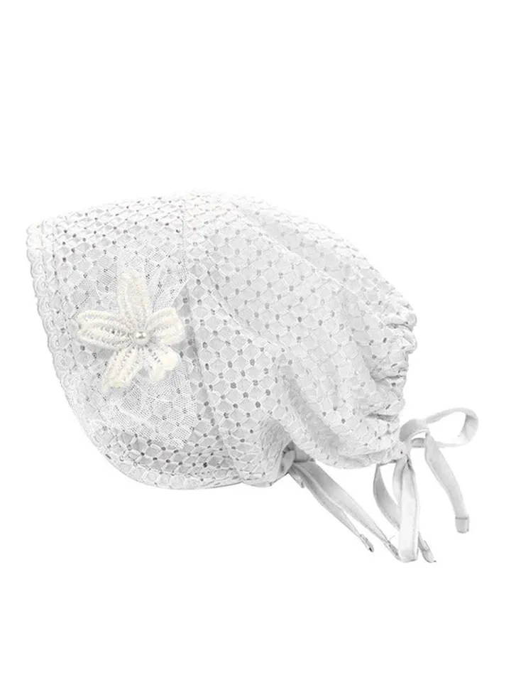 Breathable Cotton Embroidered Cap HL036 White