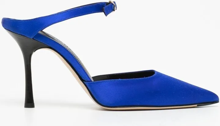 Jordy 90mm satin mules