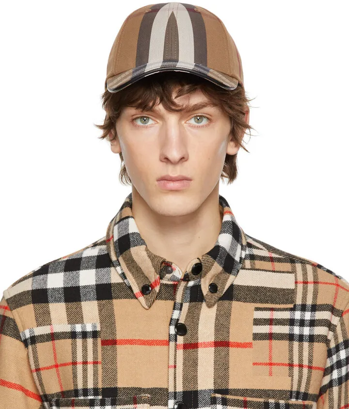 Burberry Brown Giant Check Cap
