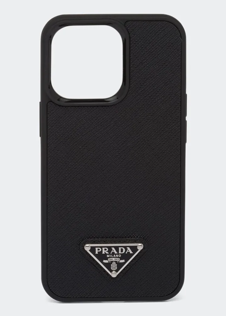 Men's Saffiano Leather iPhone 13 Pro Phone Case