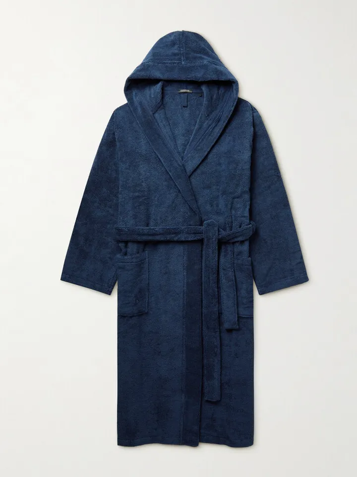Essentials Cotton-Terry Hooded Robe