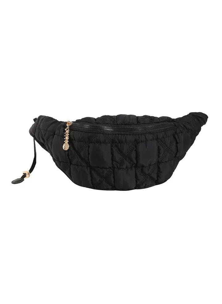 Quilted Crossbody Sling Bag, Puffer Crossbody Purse Lightweight Puffy Shoulder Bag Nylon Quilted Chest Bag
