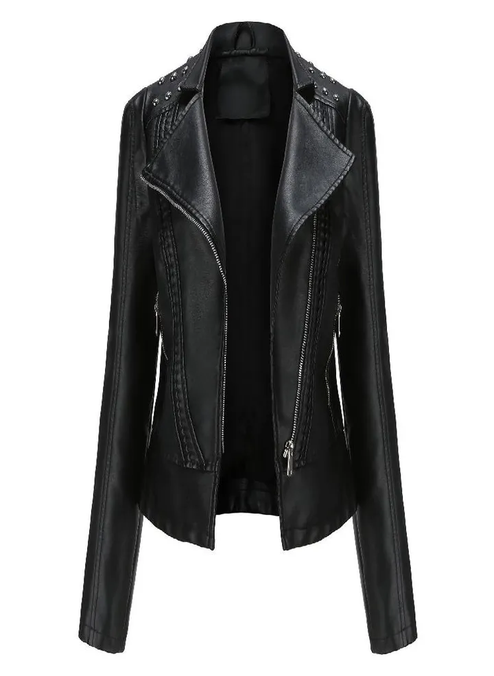 Women 'S Leather Jackets Women 'S Slim Fit Jackets Women 'S Motorcycle Clothing