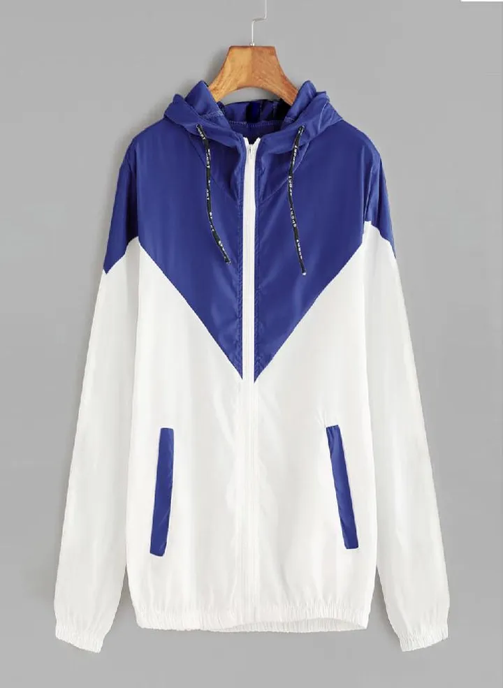 Women Long Sleeve Patchwork Thin Skinsuits Hooded Zipper Pockets Sport Coat