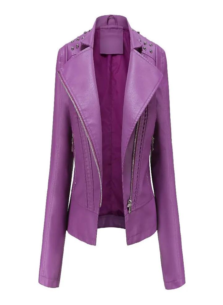 Women 'S Leather Jackets Women 'S Slim Fit Jackets Women 'S Motorcycle Clothing