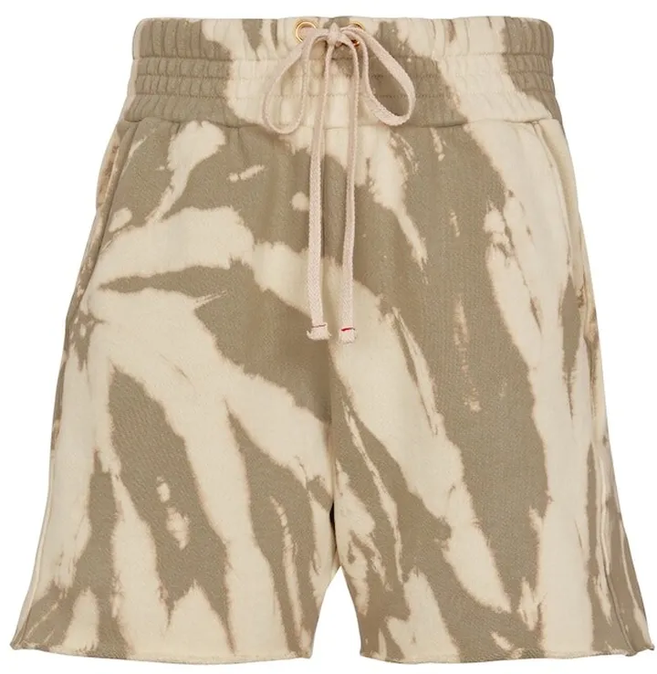Tie-dye cotton jersey shorts