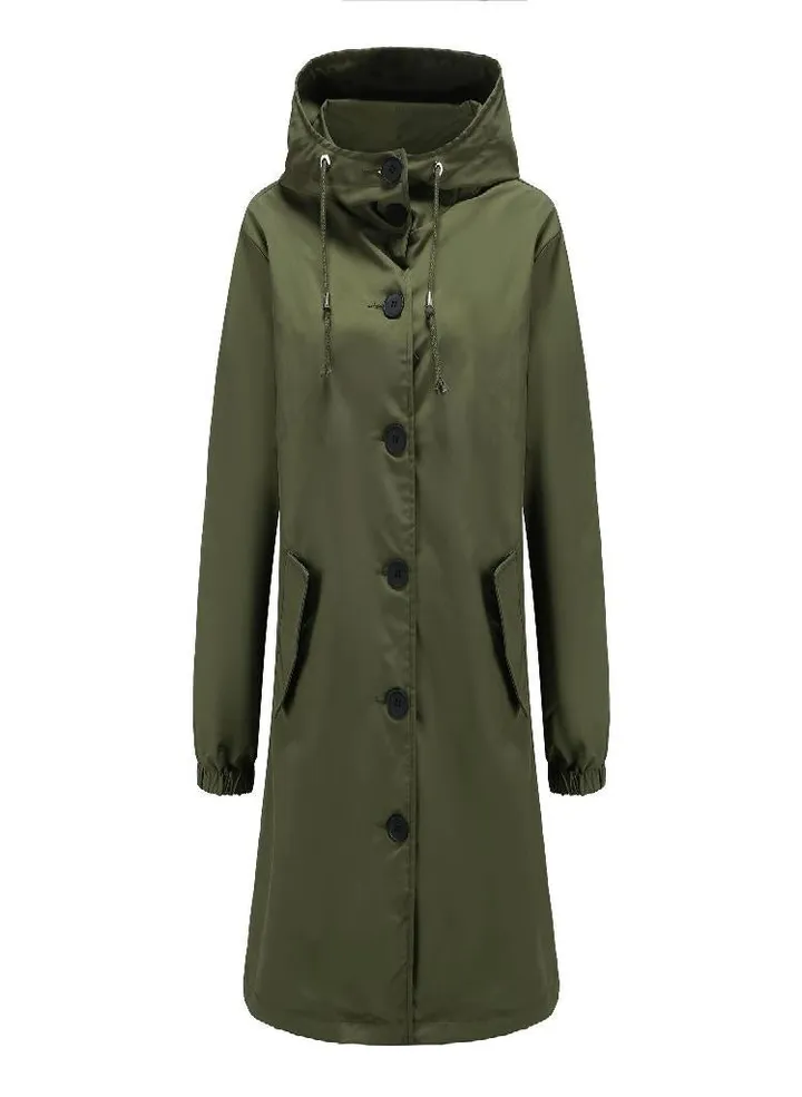 Waterproof Hooded Windbreaker Women 'S Casual Long Coat Women 'S Loose Large Size Outdoor Windbreaker