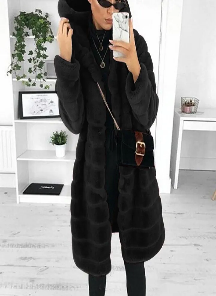 Womens Faux-Fur' Gilet Long Sleeve Waistcoat Body Warmer Jacket Coat Outwear