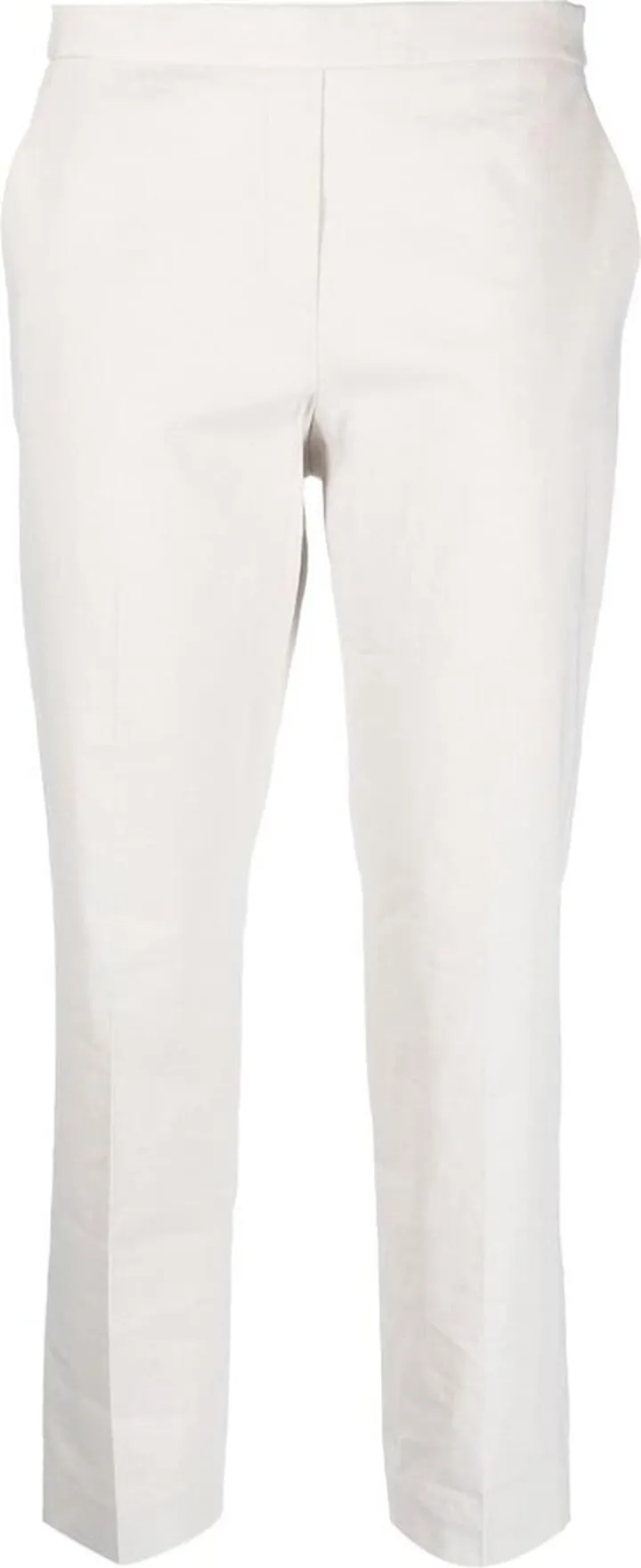 Straight-Leg Cropped Trousers