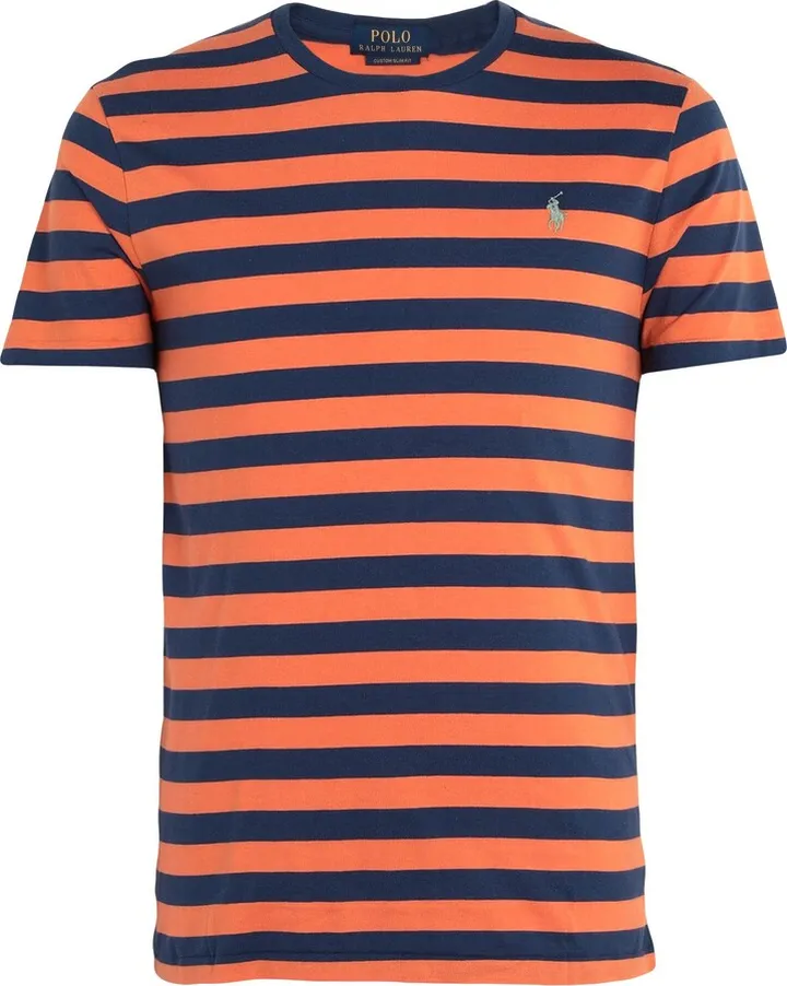 Custom Slim Fit Striped Crewneck T-shirt T-shirt Red