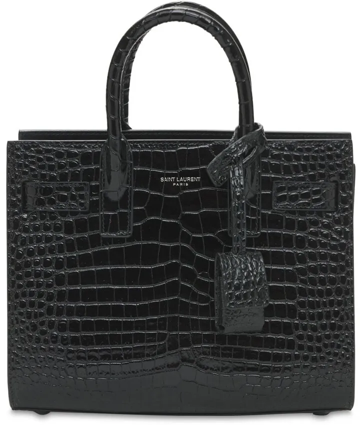 Nano Sac De Jour croc embossed bag