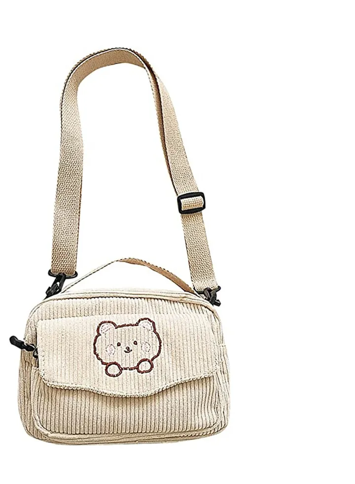 Corduroy Crossbody Bags, Small Cute Crossbody Bag, Girls Kawaii Purse, Corduroy Tote Bags, Travel Shoulder Bag, Kawaii Gift for Women Teen Girls