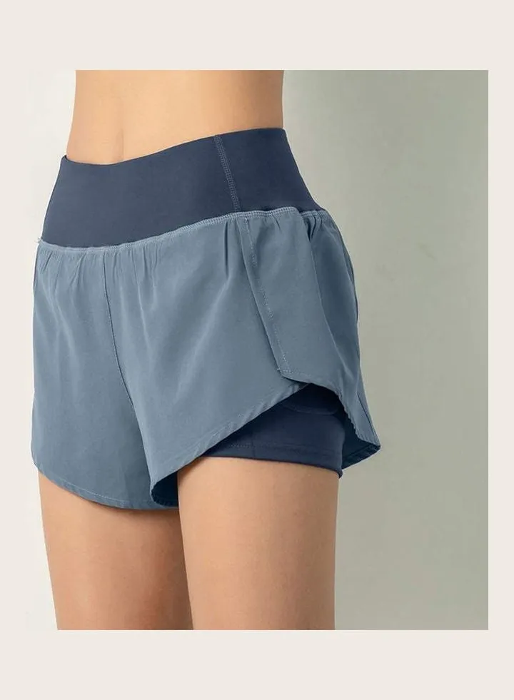Double Layer Skorts Grey/Blue
