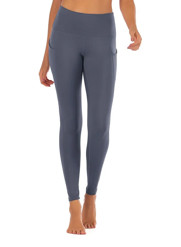 European and American yoga pants stretch tight waist Amazon fitness pants women's naked skin yoga pants