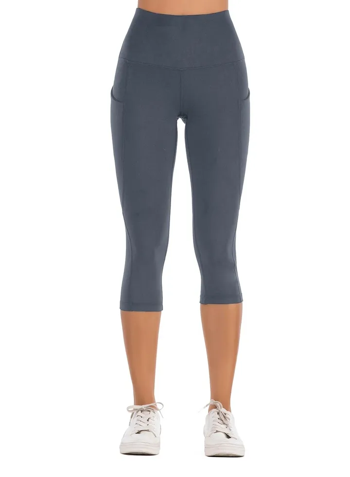European and American yoga pants stretch tight waist Amazon fitness pants women's naked skin yoga pants
