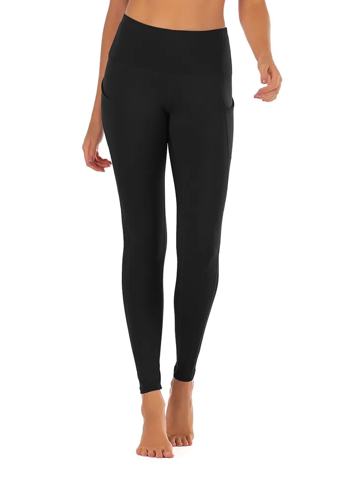 European and American yoga pants stretch tight waist Amazon fitness pants women's naked skin yoga pants