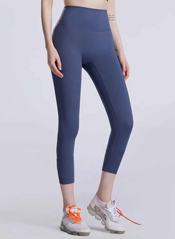 Solid Stretch Yoga Pants Purple