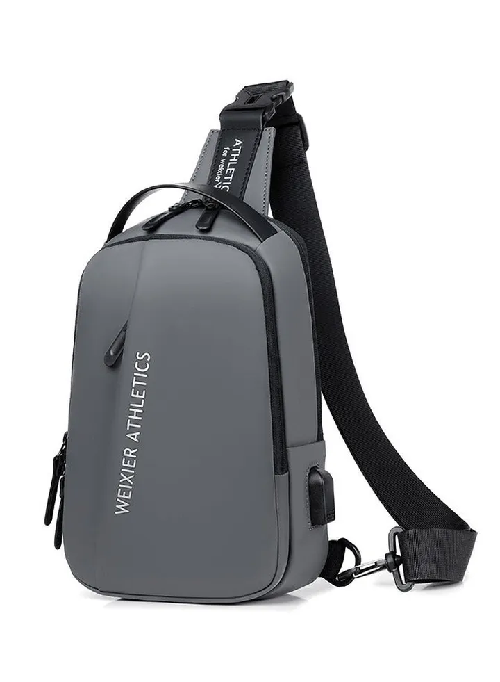Men's Small Shoulder Bag Waterproof Slim Chest Bags Casual Daypack for Travel Cycling
