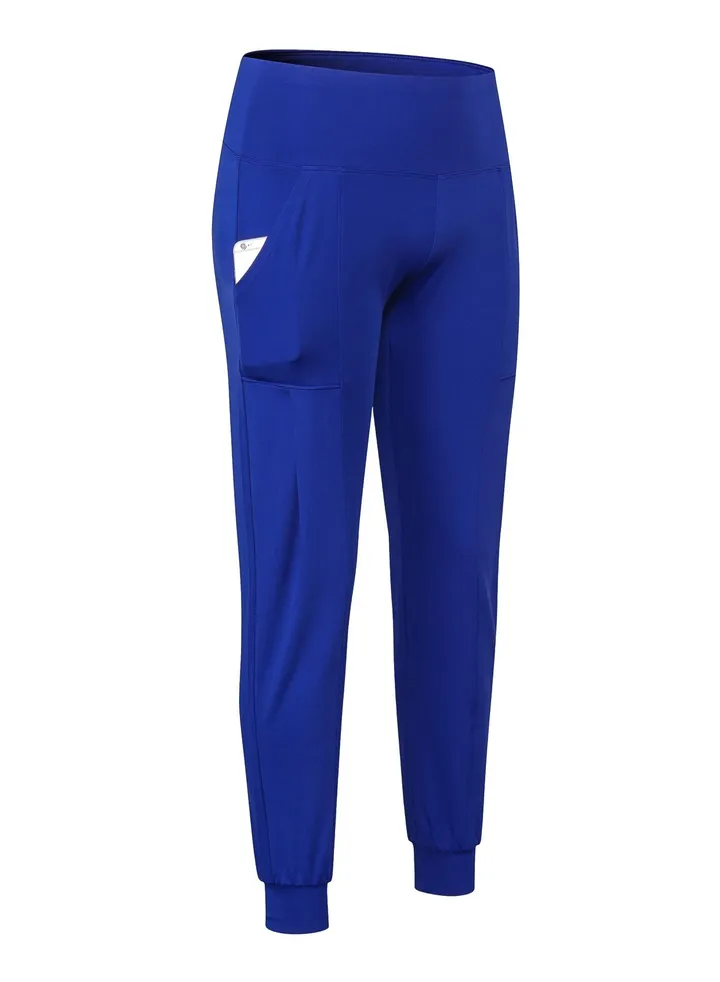 Women Quick Dry Breathable Elastic Trousers Blue
