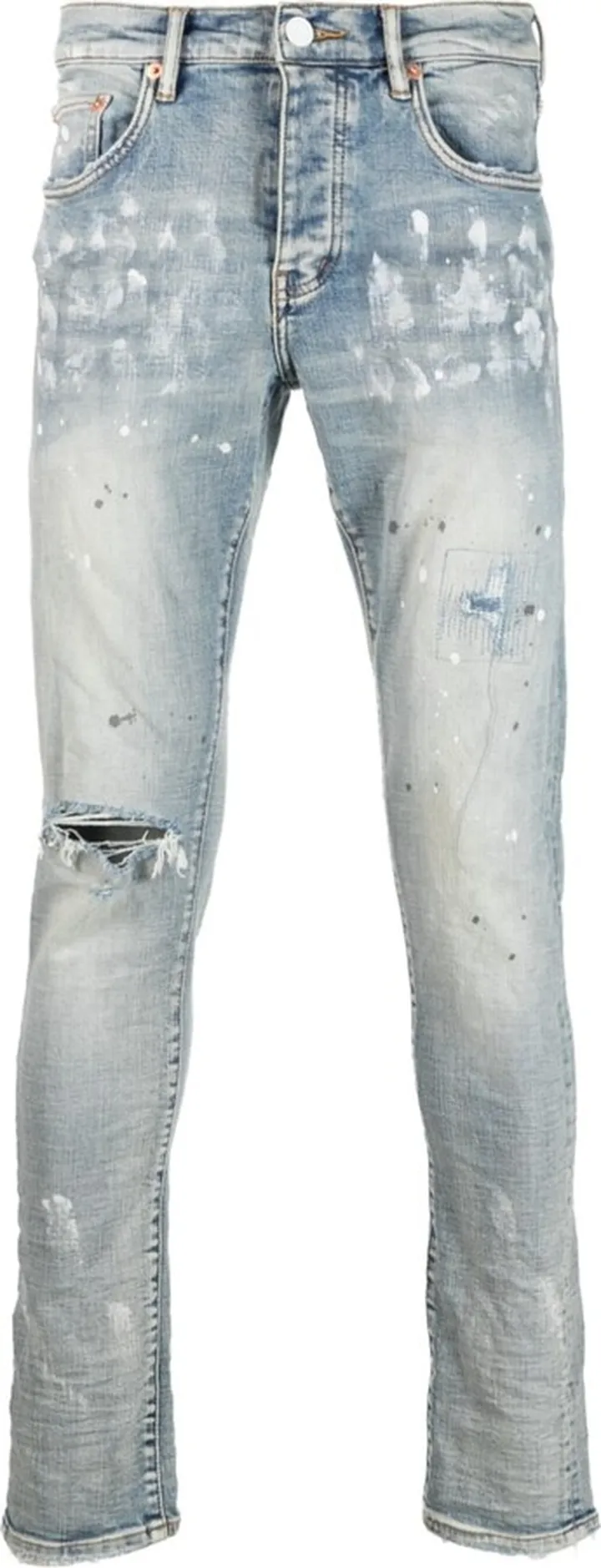 Paint Splatter Ripped Skinny Jeans