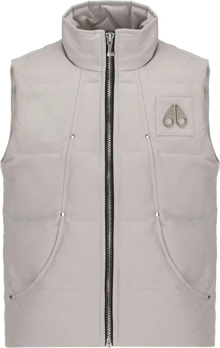 Moose Knuckles Logo Plaque Zip-Up Padded Gilet