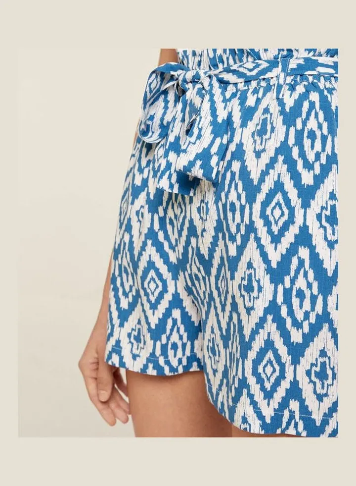 Paper bag printed shorts