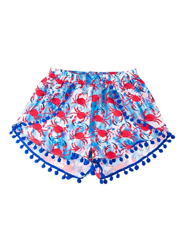 Anemoss Crab Mid-Rise Shorts Blue/White/Red