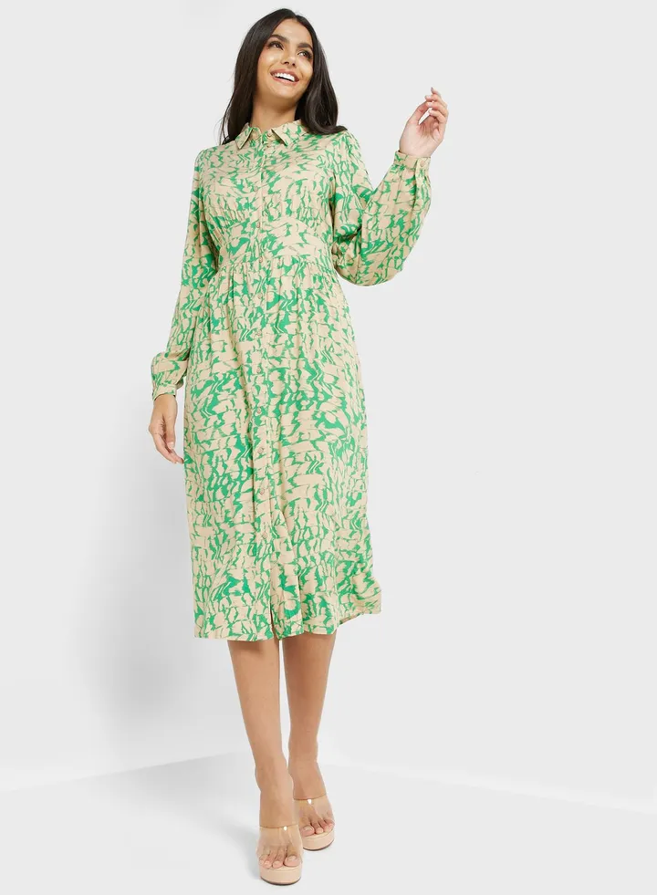 Floral Printed Tiered Dress