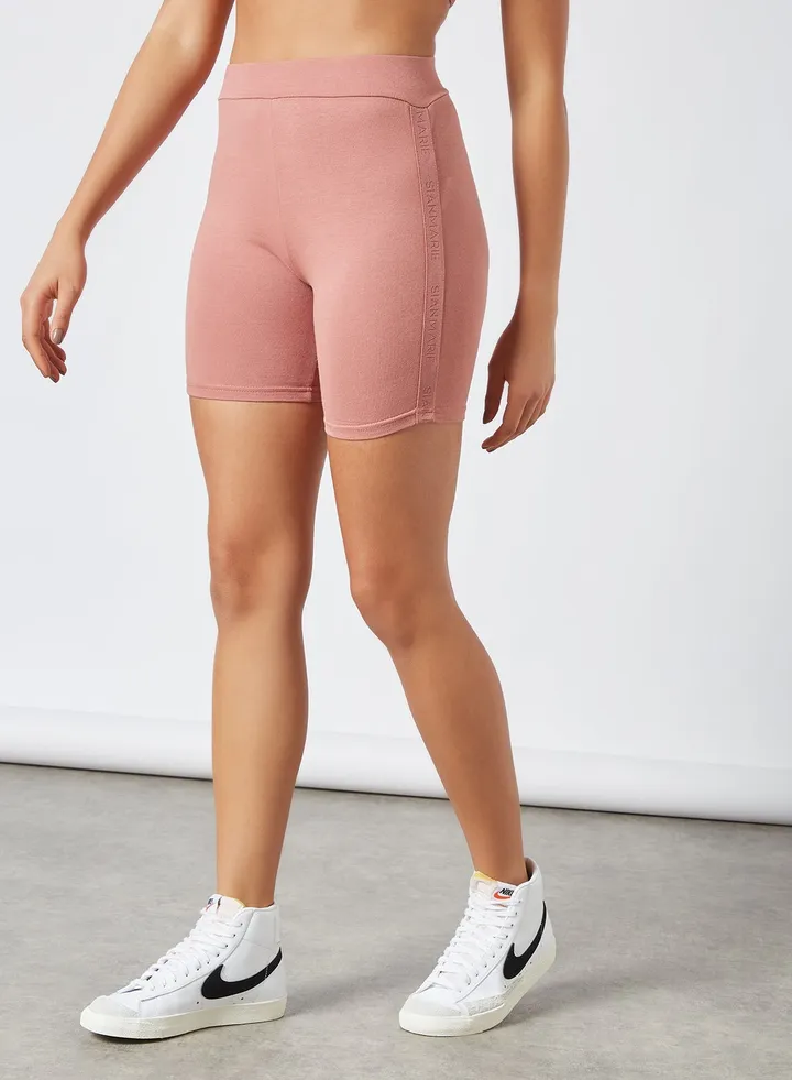 Side Tape Cycling Shorts Pink