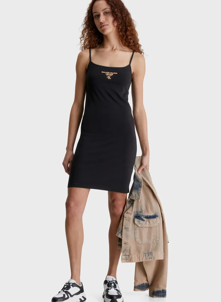 Strappy Knitted Bodycon Dress