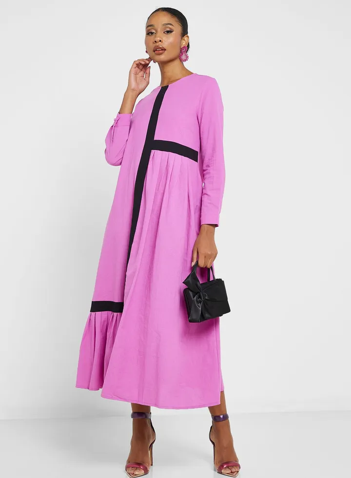 Contrast Tape Dress