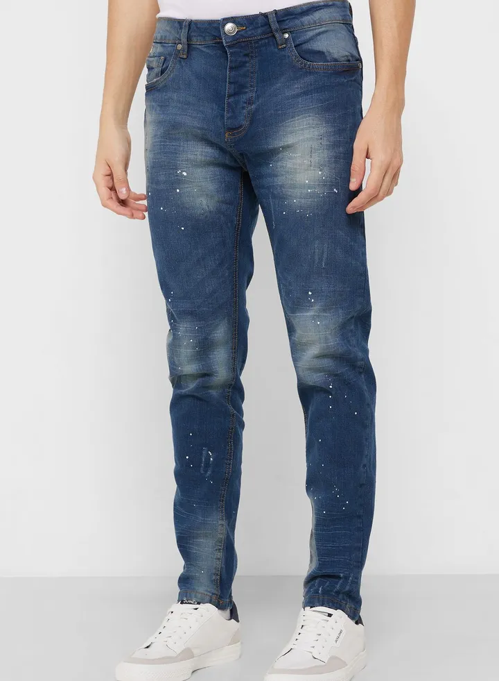 Bravesoul Blue Denim Skinny Fit Jeans