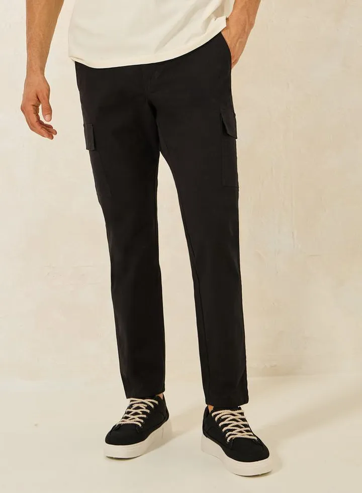 Cargo Slim Fit Cotton Stretch Chino