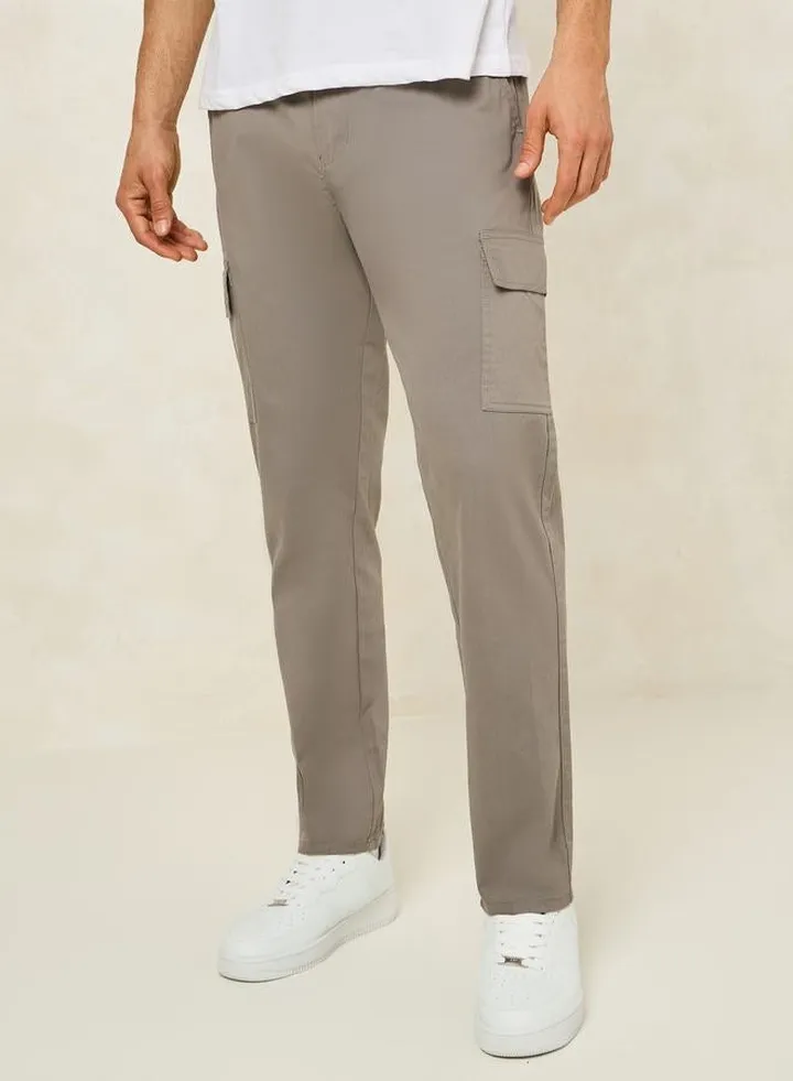 Cargo Slim Fit Cotton Stretch Chino