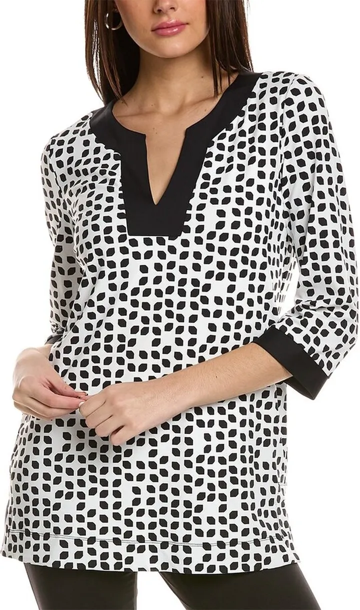 Anne Klein Split Neck Tunic