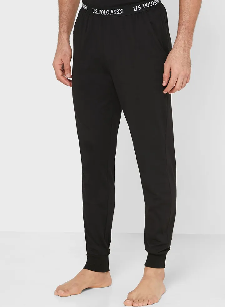 Logo Band Joggers Black