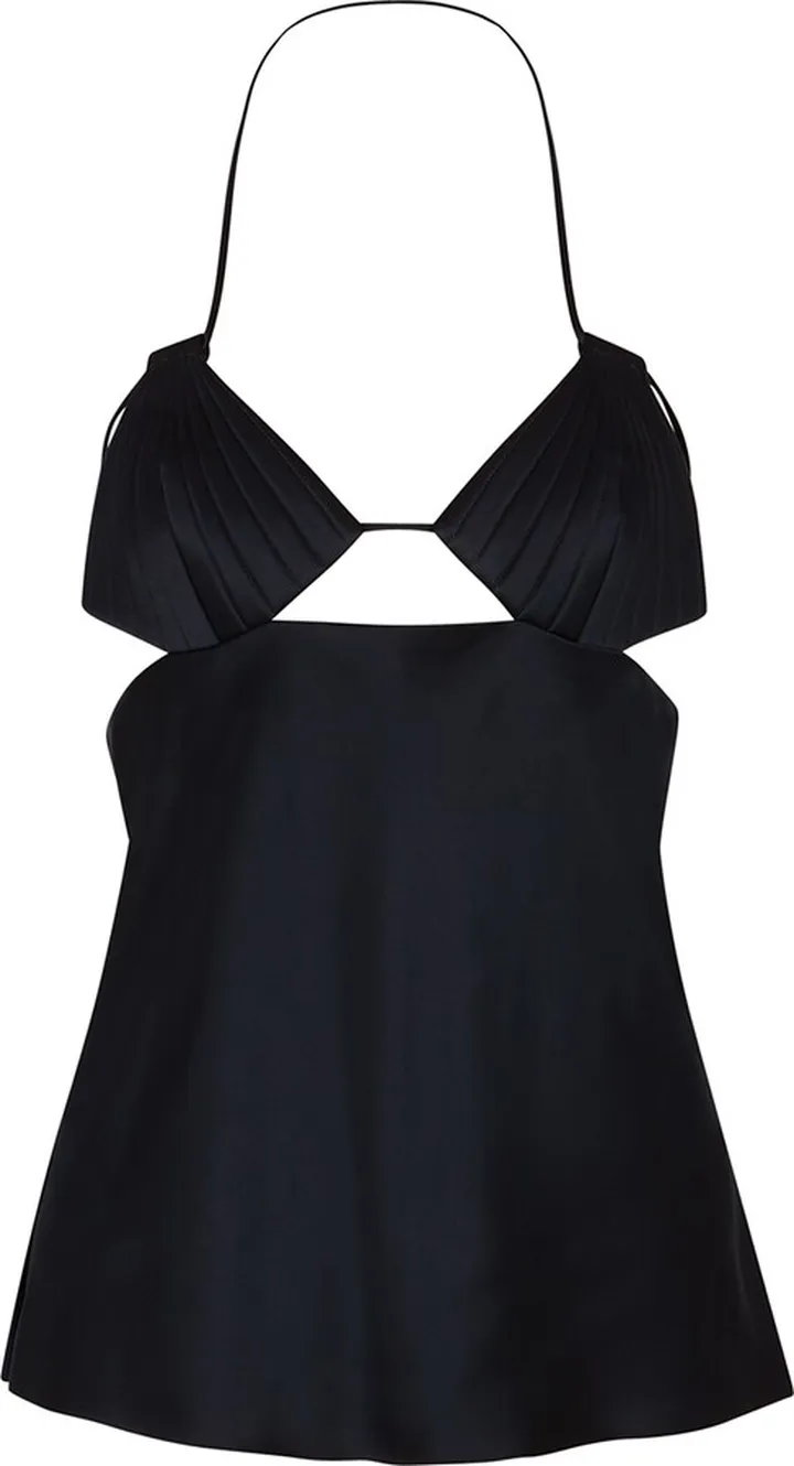 Bevza Mermaid Cut-out Satin Top