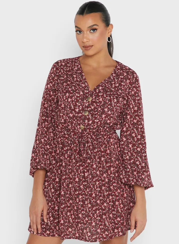 Ditsy Print Dress