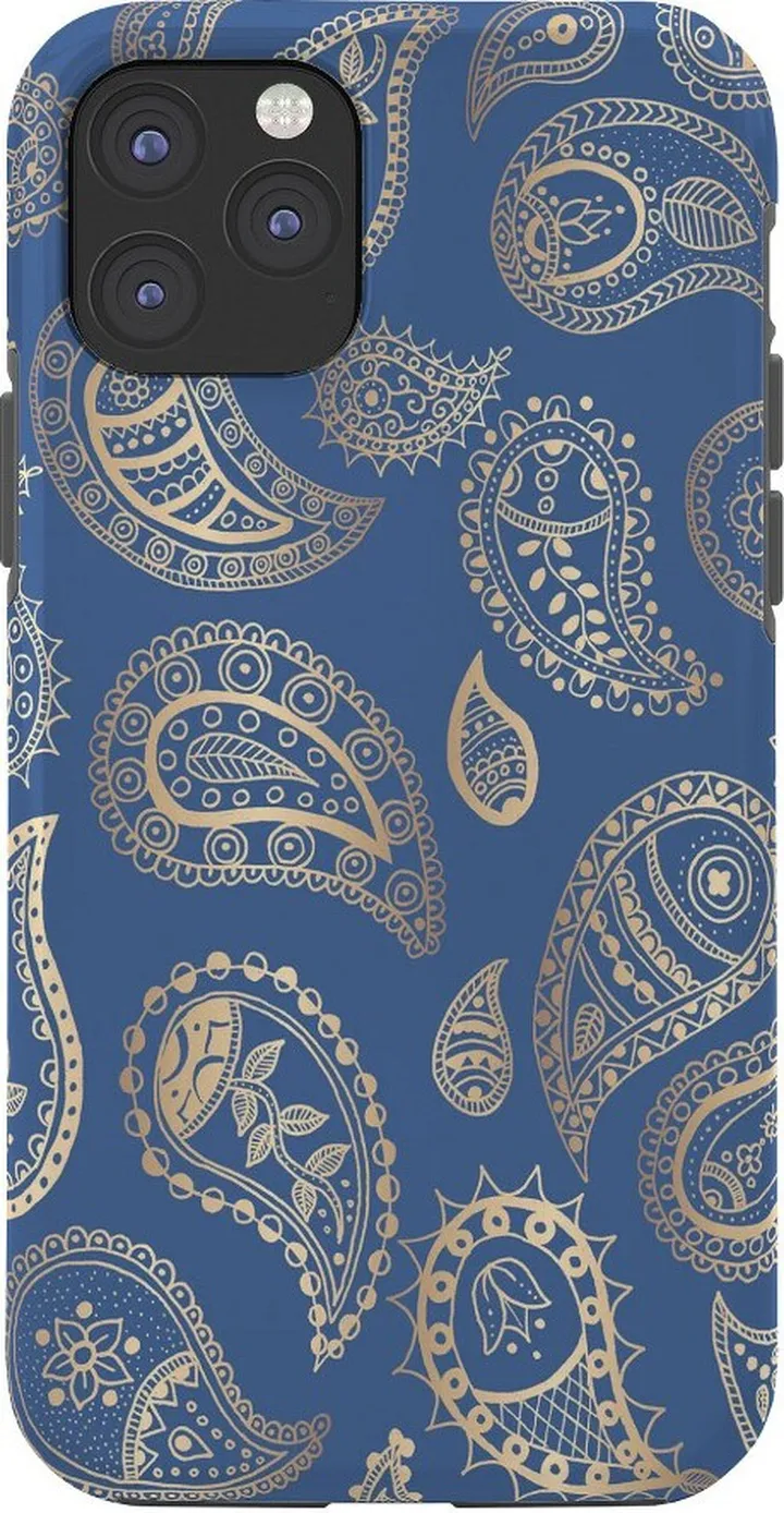 Cynthia Haller Classic blue and gold paisley Tough iPhone 11 PRO Case - Society6