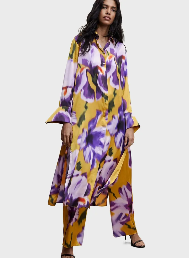 Floral Print Shirt Dress