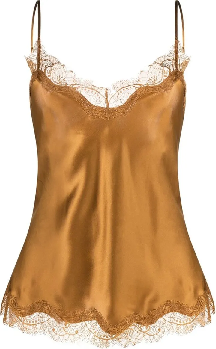 Scarlett Lace Trim Silk Camisole