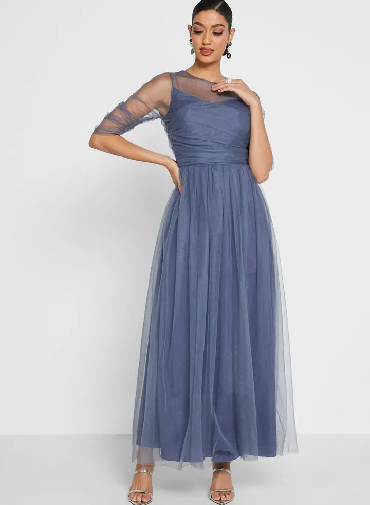 Round Neck Tule Dress